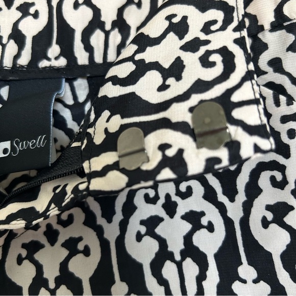 Swell Black and Cream Low Rise, Surf, Boho, Lightweight, Patterned Shorts - Picture 5 of 10